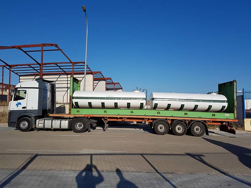 Conjunto de cubas de 12.000 litros para empresa de gestión de residuos en Santa Cruz de Tenerife